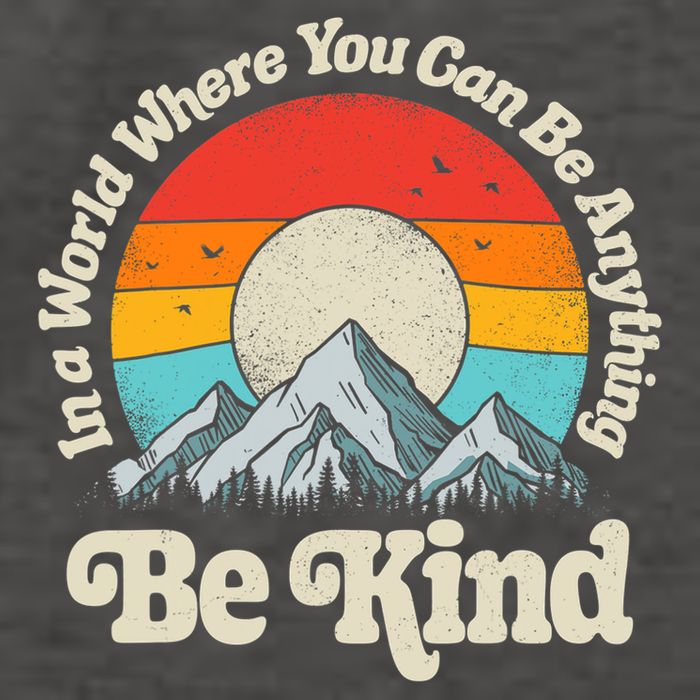 Be Kind In A World Where You Can Be Anything Kindness Retro Vector Backpack