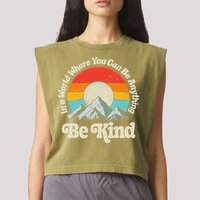 Be Kind In A World Where You Can Be Anything Kindness Retro Garment-Dyed Women's Muscle Tee
