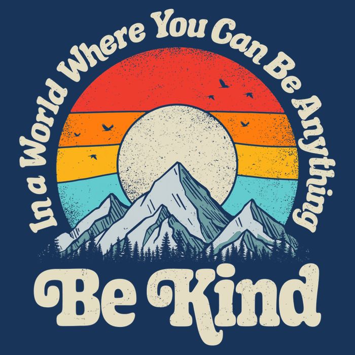 Be Kind In A World Where You Can Be Anything Kindness Retro Infant Baby Jersey Bodysuit