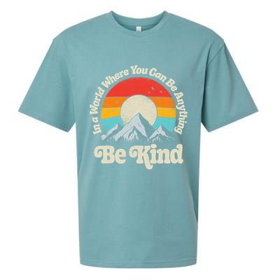 Be Kind In A World Where You Can Be Anything Kindness Retro Sueded Cloud Jersey T-Shirt