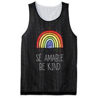 Be Kind In Spanish Se Amable Encouraging And Inspirin Mesh Reversible Basketball Jersey Tank