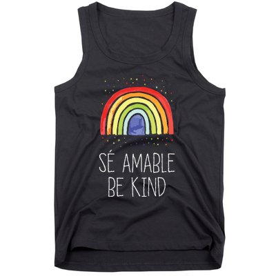 Be Kind In Spanish Se Amable Encouraging And Inspirin Tank Top