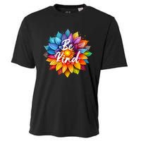 Be Kind In A Colorful Sunflower Cooling Performance Crew T-Shirt