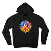 Be Kind In A Colorful Sunflower Hoodie