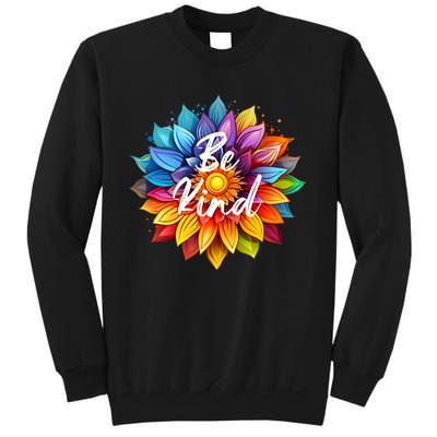 Be Kind In A Colorful Sunflower Sweatshirt