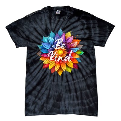 Be Kind In A Colorful Sunflower Tie-Dye T-Shirt