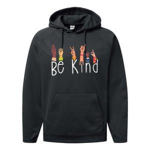 Be Kind Interpreter ASL Teacher Hand Sign Language Performance Fleece Hoodie