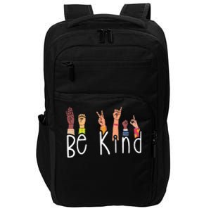 Be Kind Interpreter ASL Teacher Hand Sign Language Impact Tech Backpack