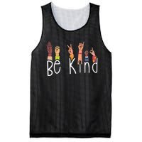 Be Kind Interpreter ASL Teacher Hand Sign Language Mesh Reversible Basketball Jersey Tank