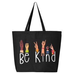 Be Kind Interpreter ASL Teacher Hand Sign Language 25L Jumbo Tote