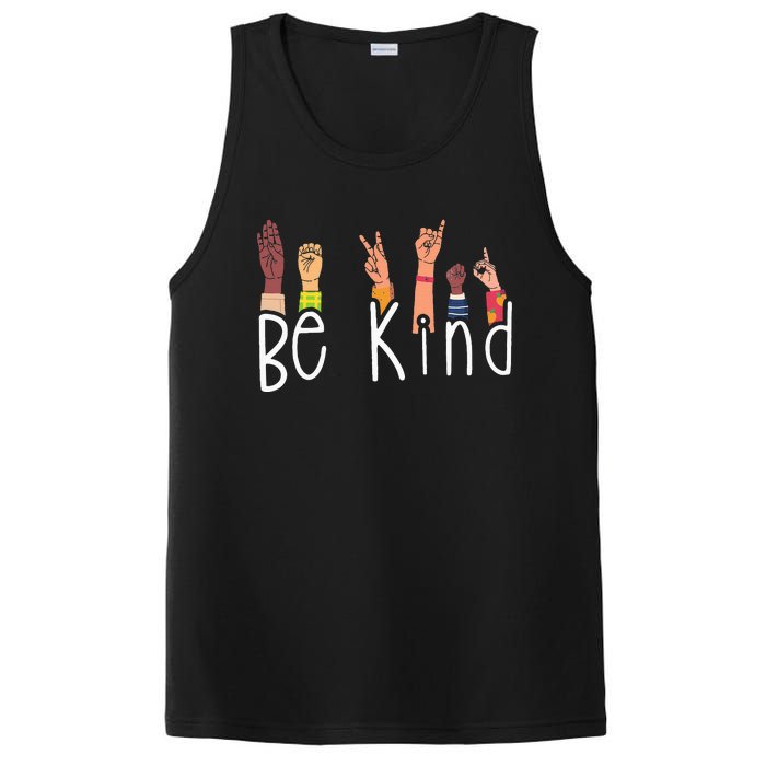 Be Kind Interpreter ASL Teacher Hand Sign Language PosiCharge Competitor Tank