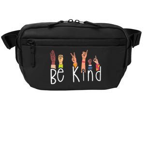 Be Kind Interpreter ASL Teacher Hand Sign Language Crossbody Pack