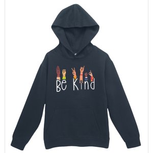 Be Kind Interpreter ASL Teacher Hand Sign Language Urban Pullover Hoodie