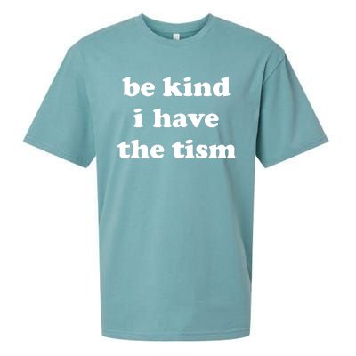 Be Kind I Have The Tism Quote Sueded Cloud Jersey T-Shirt