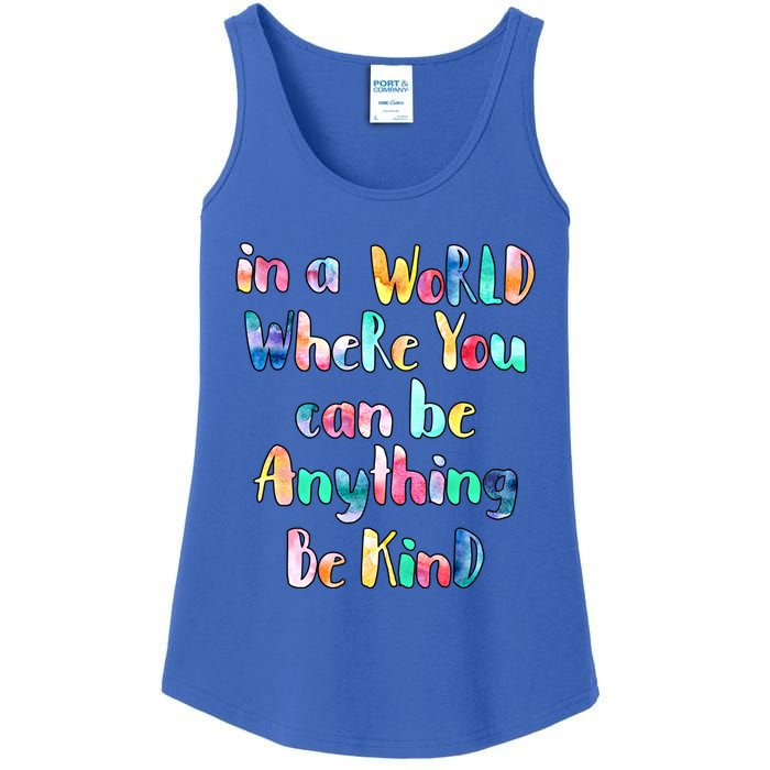 Be Kind In A World Where You Can Be Anything Autism Gift Ladies Essential Tank