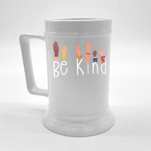 Be Kind Interpreter Asl Teacher Hand Sign Language Gift Beer Stein