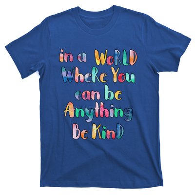 Be Kind In A World Where You Can Be Anything Autism Gift T-Shirt