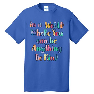 Be Kind In A World Where You Can Be Anything Autism Gift Tall T-Shirt