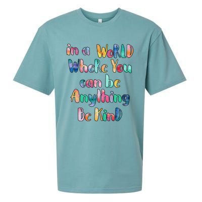 Be Kind In A World Where You Can Be Anything Autism Gift Sueded Cloud Jersey T-Shirt