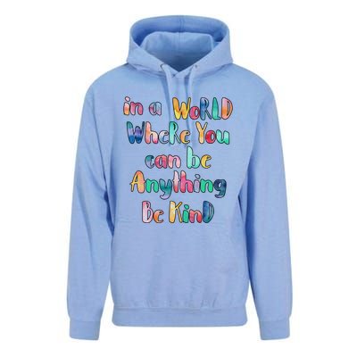 Be Kind In A World Where You Can Be Anything Autism Gift Unisex Surf Hoodie