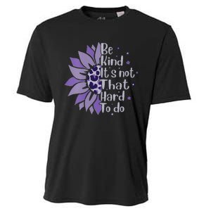 Be Kind It's Not That Hard To Do Sunflower Leopard Print Cooling Performance Crew T-Shirt