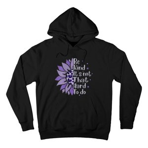 Be Kind It's Not That Hard To Do Sunflower Leopard Print Hoodie