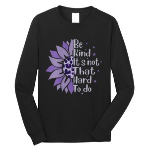 Be Kind It's Not That Hard To Do Sunflower Leopard Print Long Sleeve Shirt