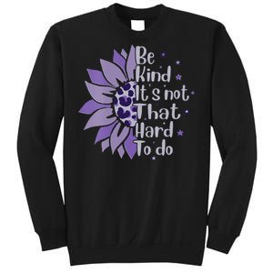 Be Kind It's Not That Hard To Do Sunflower Leopard Print Sweatshirt