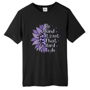 Be Kind It's Not That Hard To Do Sunflower Leopard Print Tall Fusion ChromaSoft Performance T-Shirt