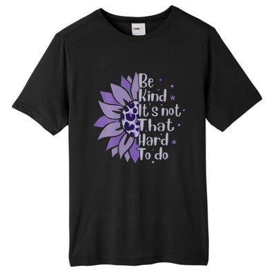 Be Kind It's Not That Hard To Do Sunflower Leopard Print Tall Fusion ChromaSoft Performance T-Shirt