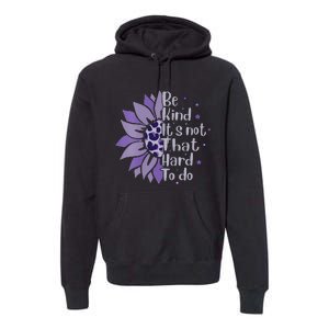 Be Kind It's Not That Hard To Do Sunflower Leopard Print Premium Hoodie