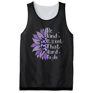 Be Kind It's Not That Hard To Do Sunflower Leopard Print Mesh Reversible Basketball Jersey Tank