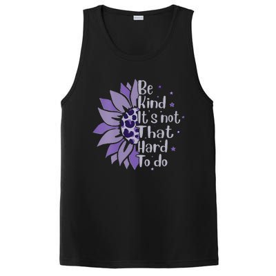 Be Kind It's Not That Hard To Do Sunflower Leopard Print PosiCharge Competitor Tank