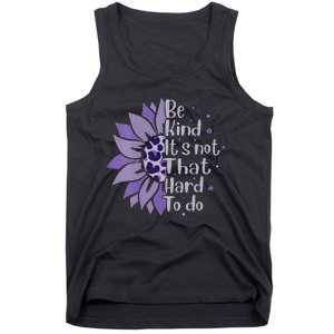 Be Kind It's Not That Hard To Do Sunflower Leopard Print Tank Top