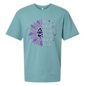 Be Kind It's Not That Hard To Do Sunflower Leopard Print Sueded Cloud Jersey T-Shirt