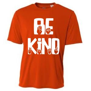 Be Kind Kindness Antibulluing Sign Language Asl Teacher Gift Cooling Performance Crew T-Shirt