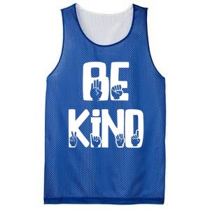 Be Kind Kindness Antibulluing Sign Language Asl Teacher Gift Mesh Reversible Basketball Jersey Tank