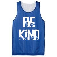 Be Kind Kindness Antibulluing Sign Language Asl Teacher Gift Mesh Reversible Basketball Jersey Tank