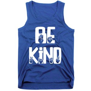 Be Kind Kindness Antibulluing Sign Language Asl Teacher Gift Tank Top