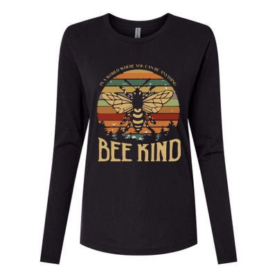 Bee Kind Kindness Inspirational Positive Womens Cotton Relaxed Long Sleeve T-Shirt