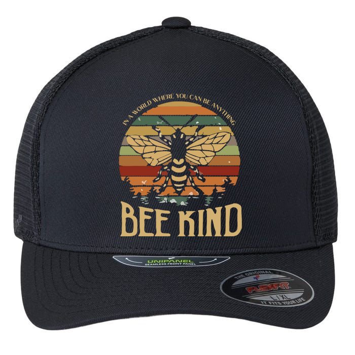 Bee Kind Kindness Inspirational Positive Flexfit Unipanel Trucker Cap