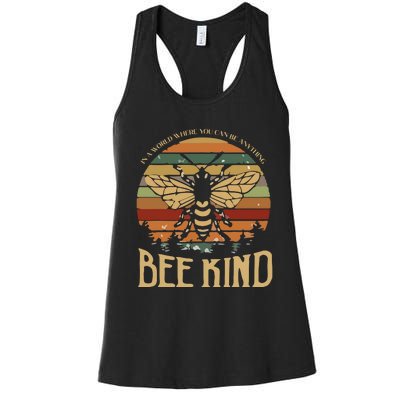 Bee Kind Kindness Inspirational Positive Women's Racerback Tank