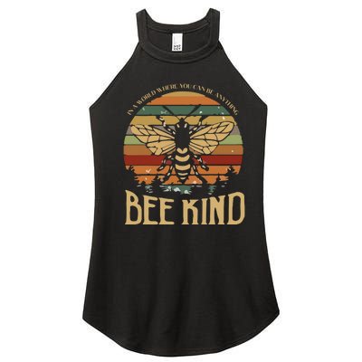 Bee Kind Kindness Inspirational Positive Women’s Perfect Tri Rocker Tank