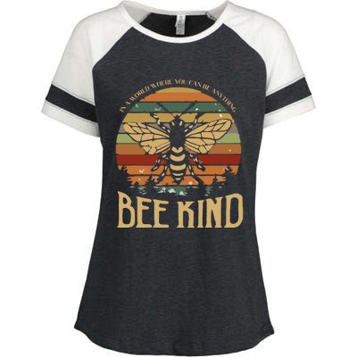 Bee Kind Kindness Inspirational Positive Enza Ladies Jersey Colorblock Tee