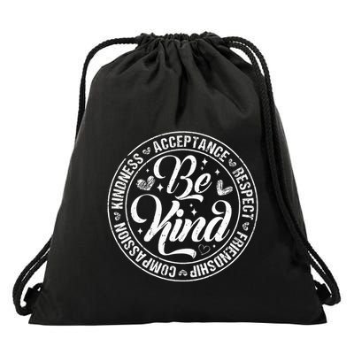Be Kind Kindness Acceptance End Bullying Unity Day Orange Drawstring Bag