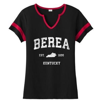 Berea Kentucky Ky Vintage Athletic Sports Ladies Halftime Notch Neck Tee