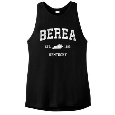 Berea Kentucky Ky Vintage Athletic Sports Ladies PosiCharge Tri-Blend Wicking Tank