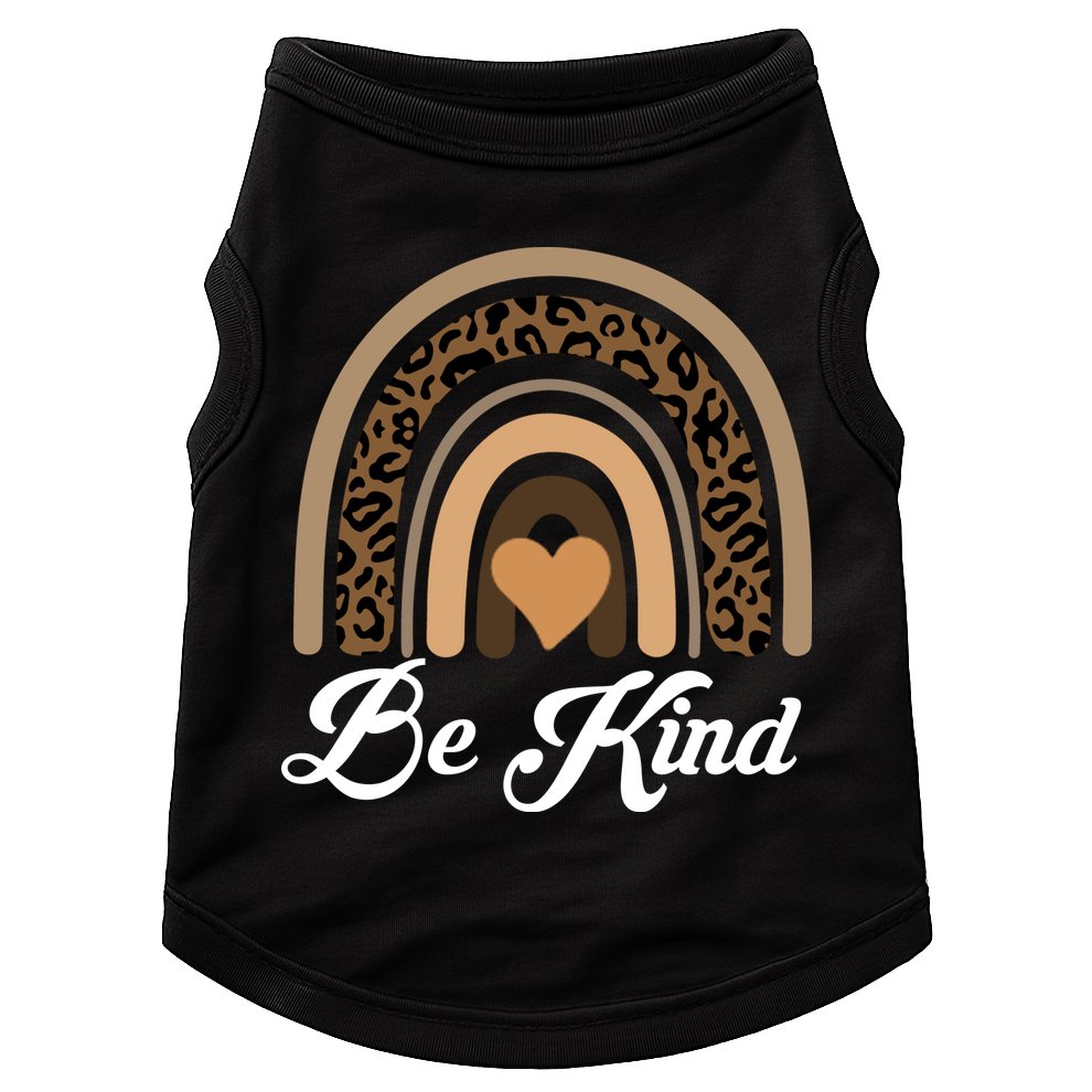 Be Kind, Kindness Matters Leopard Rainbow Cute Fall Autumn Doggie Tank