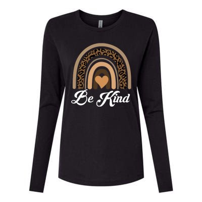 Be Kind, Kindness Matters Leopard Rainbow Cute Fall Autumn Womens Cotton Relaxed Long Sleeve T-Shirt