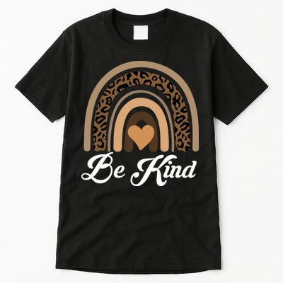 Be Kind, Kindness Matters Leopard Rainbow Cute Fall Autumn Tall T-Shirt
